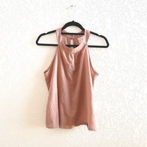 Sleeveless Mock Neck Blouse
